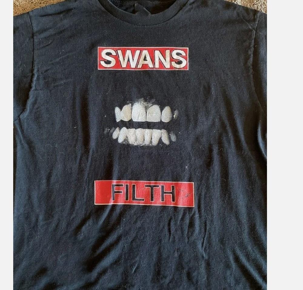 

Футболка Swans Filth, футболка SWANS с коротким рукавом, хлопковая, черная, все размеры XL