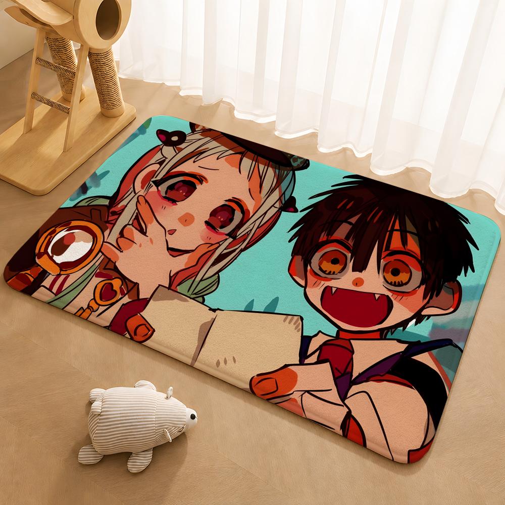 Animation Toilet-bound Hanako-kun Floor Mat Floor Mat Soft Flannel Non-Slip Door  Rug for Living Room