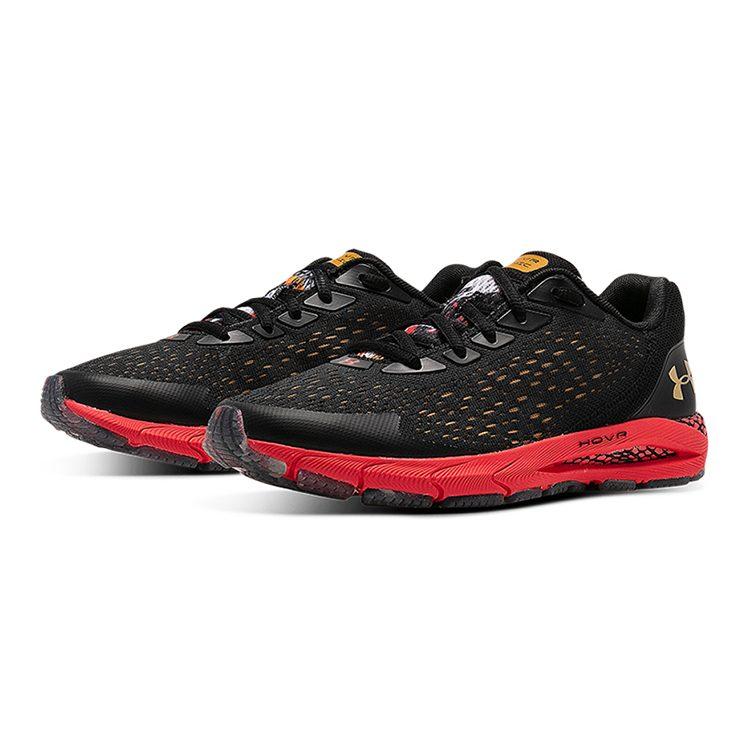 Under Armour Sonic 3 CNY Cushioning Abrasion Resistant Breathable Low top Kids' Running Shoes Black Teenagers 3023930-001