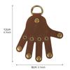 Cowhide Hand Shape Pendant Buckle Hand Keychain Holder Fashion Leather Keychain  Bag/key Decor