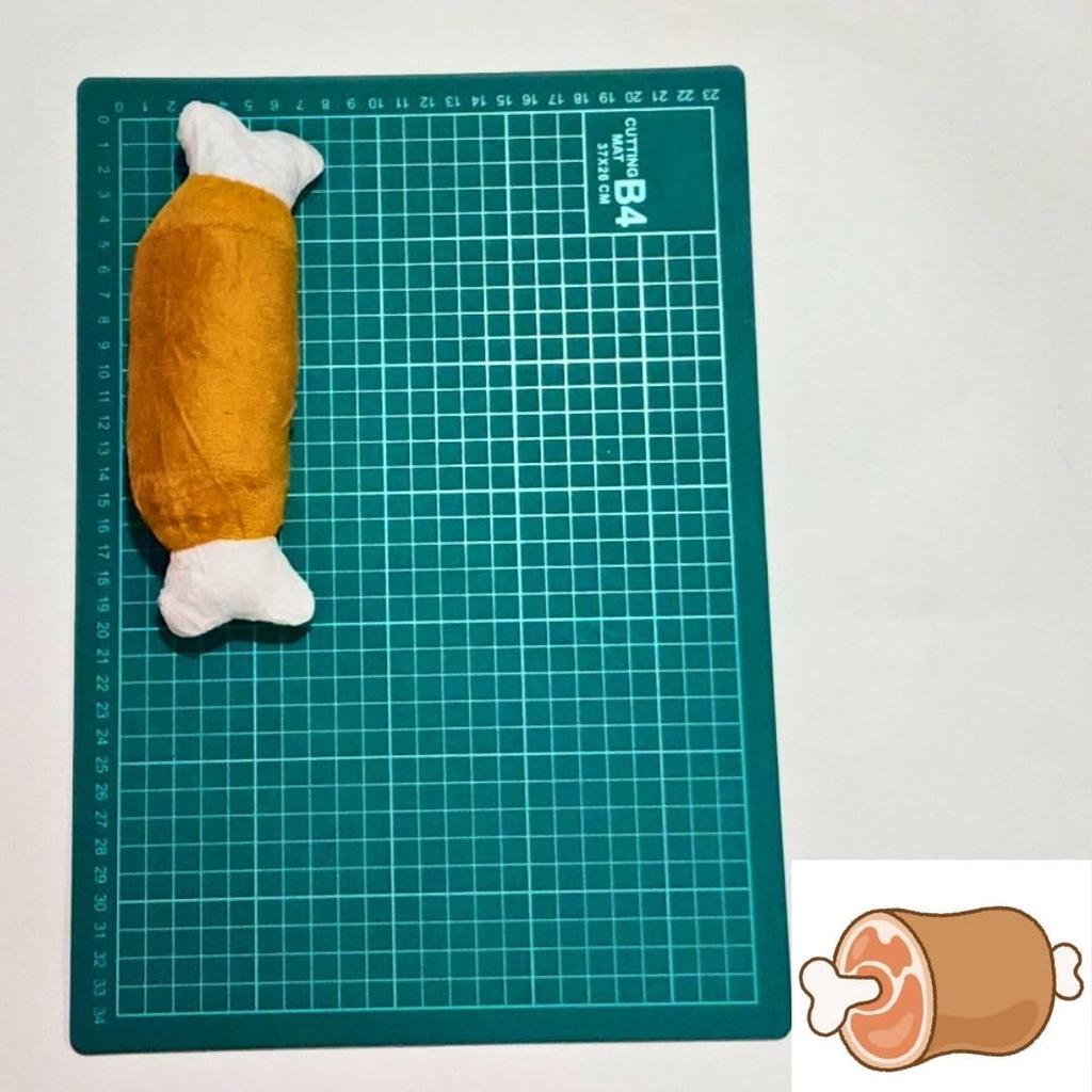 Manga Meat Plush Meat for Set of Small Dogs 5 Bone-in Pets, Durable, 17cm, 5, [Only Left]