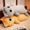 65-130CM Cat Plush Toy Long Pillow Stuffed Soft Cat Sleeping Pillow Sofa Cushion Accompany Doll Toys Xmas Gift