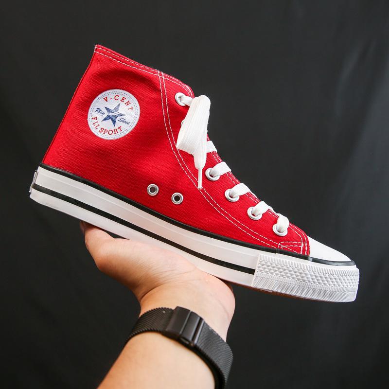 Retro Classic High-top Canvas Shoes Men's Shoes Casual Versatile College Style Couple Shoes Student Shoes Rubber Shoes Skateboard Shoes