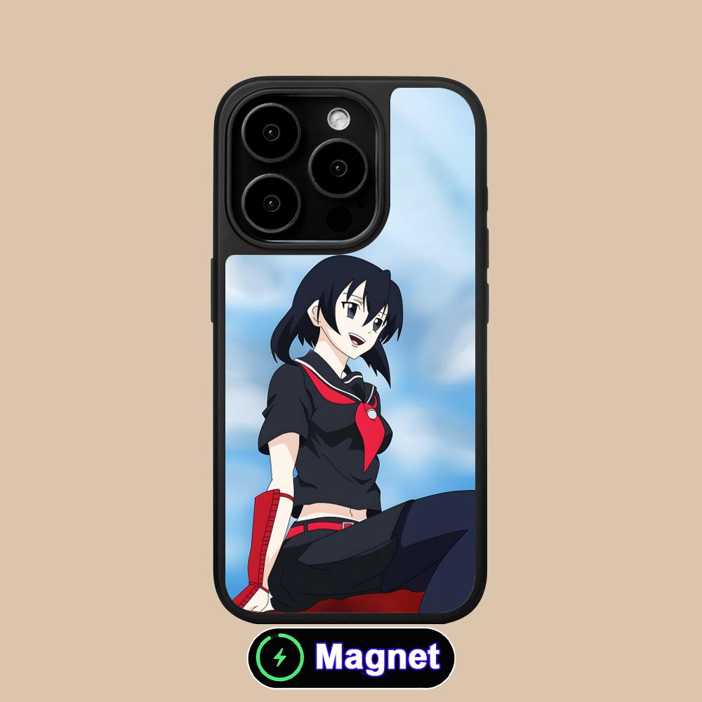 Akame Kurome Matte Surface Magsafe Mobile Phone Case for iPhone 17 16 15 14 13 12 11 Air Pro Max Plus Colorful Cover