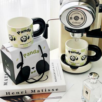 Panda Junges Kreative Keramik Wasser Tasse Souvenir Tasse Event Geschenk Paar Hohes Aussehen Geschenkbox