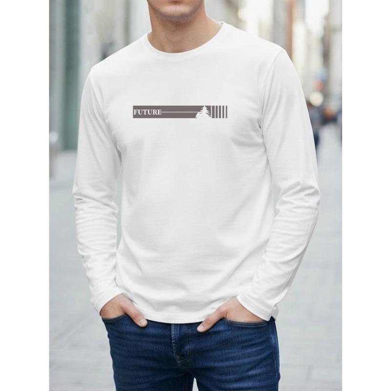 2026 Nouveau T-shirt Homme Manches Longues Impression d'Oiseaux 3D Coupe Ample Décontractée Col Rond Confortable Sportif Décontracté et Élégant Haut