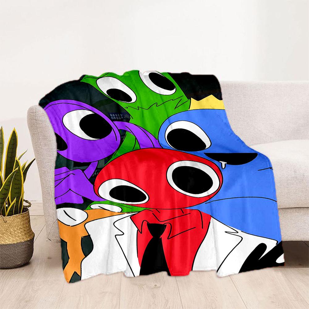 Rainbow Friends Adventure Flannel Blanket-Soft and Suitable for Sofas,Beds,Offices,Travel,All Seasons,Great Gift for Holidays and Birthdays.