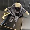 2025 Korean Version Temperament Triangle Scarf Casual Women's Fashionable Versatile Small Spring Silk Shawl Wholesale