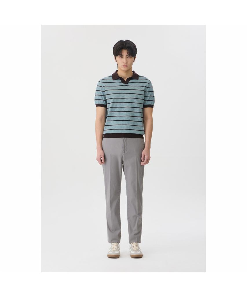 BRENTWOOD [Selection] Washable Line Contrast Polo Neck Sweater Brwam26821Mix