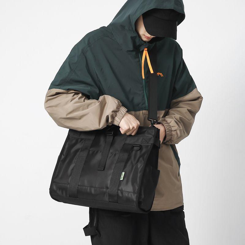 Men's Large Capacity Casual Crossbody & Shoulder Bag - Trendy Unisex Tote for Class and Commute