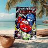 Ultra-Soft Beach Towel with Cars Theme,Ideal for Pool - Camping, Diving - Perfect Travel Essential, Vibrant Beach Towel.