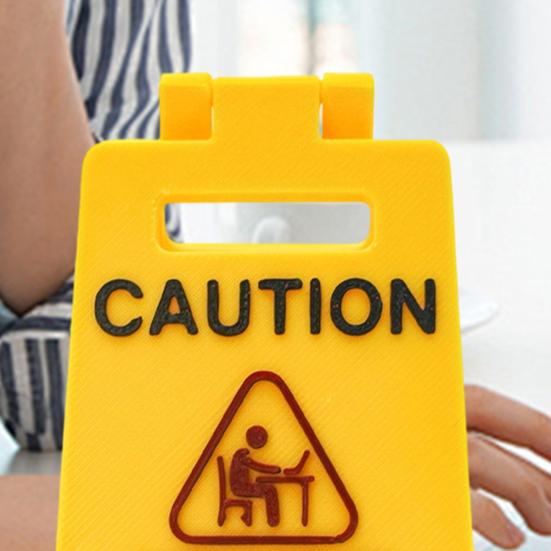 Mini Desk Caution Sign Overworked Underpaid Procrastination Caution Sign Home