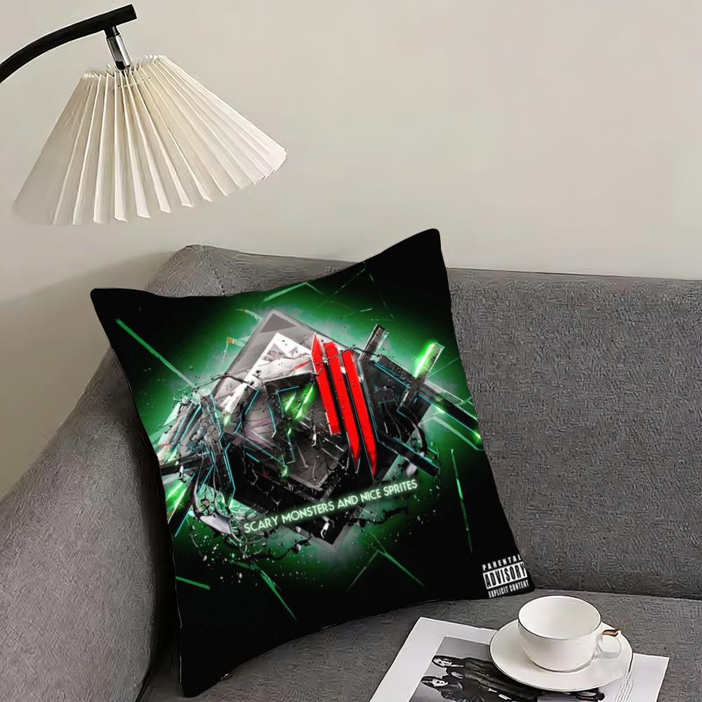 Singer Skrillex Cushion Cover Reversible Plush Pillow Cover – For Car, Sofa, Bedroom, Perfect As a Gift.