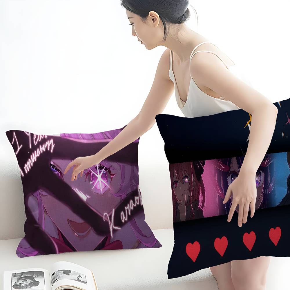 Anime O-Oshi N-No Ko Kissen Anime Kissen Sofa Bett Kopfkissenbezug Kissenbezug 45x45 cm Mode