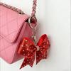 10Pcs Elegant Bows Keychain With Sparkling Rhinestones For Fashionable Accessory And Gift For Stylish Personalization