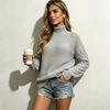 Women's Casual High Neck Long Sleeve Pullover Sweater