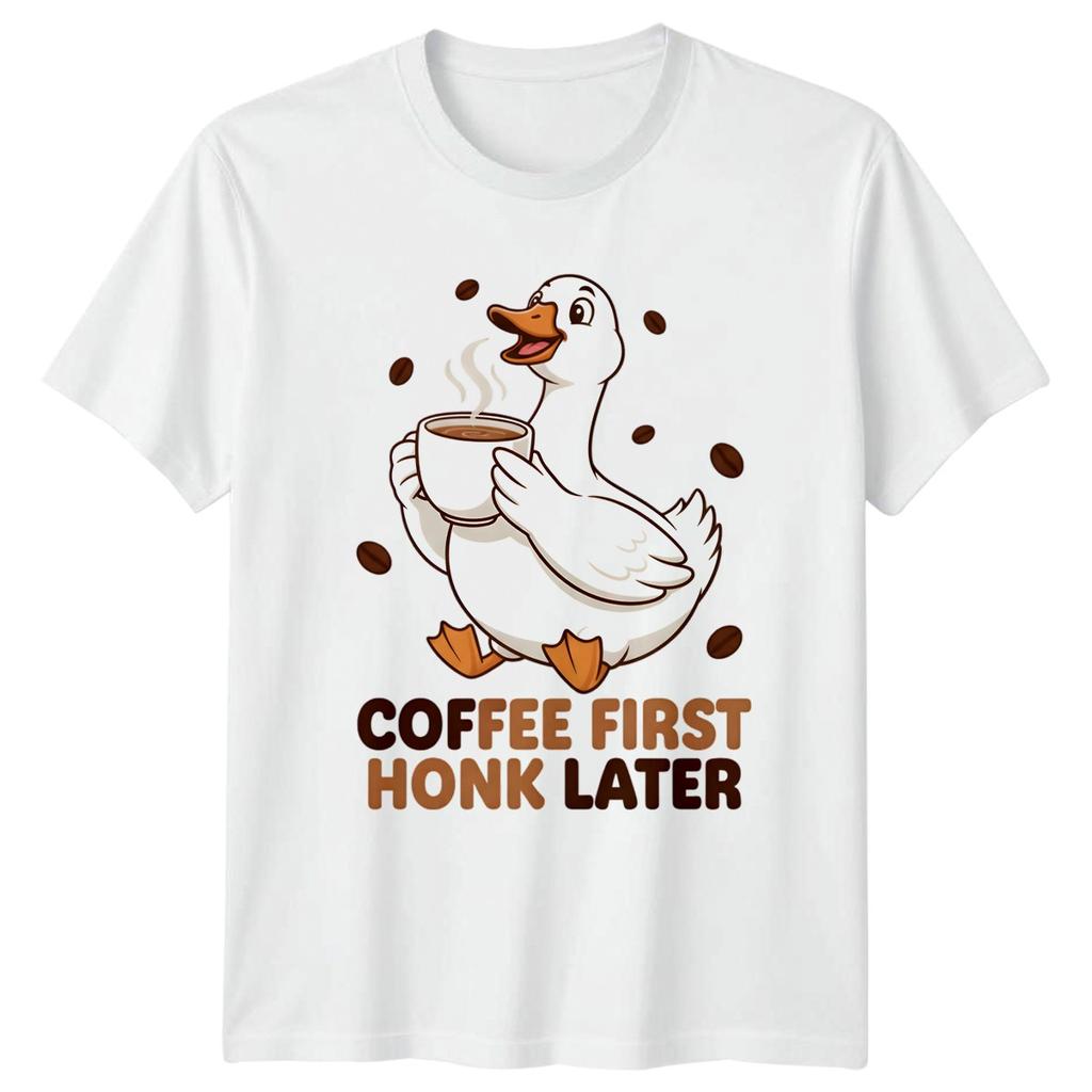 Coffee First Honk Later T-Shirt Coffee Gift For Him And Her
