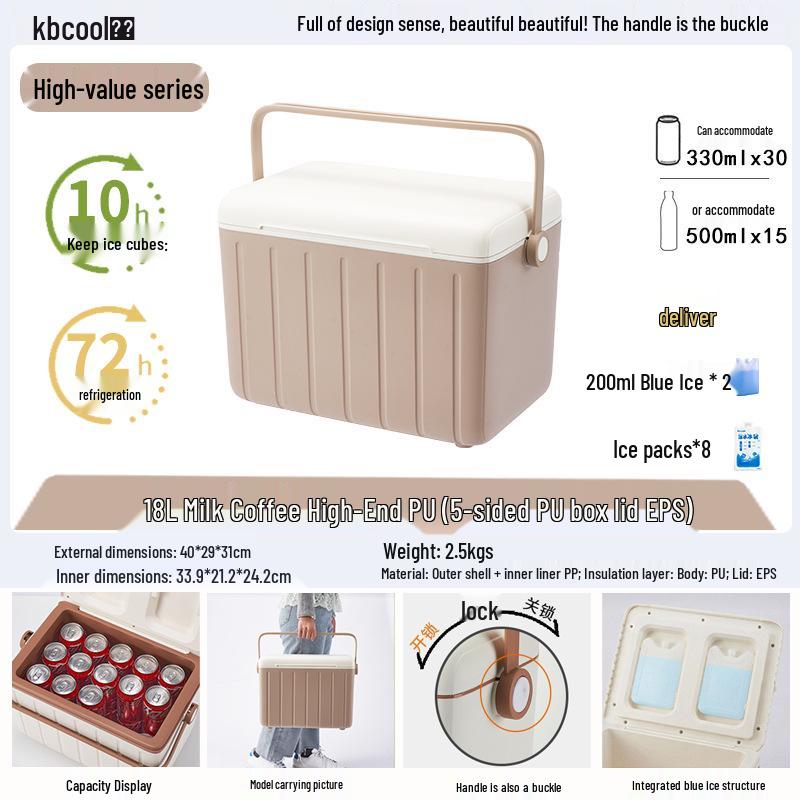 Kebao KBCool Insulated Ice Box Cooler for Camping, Ice Cream, Breast Milk & Fishing