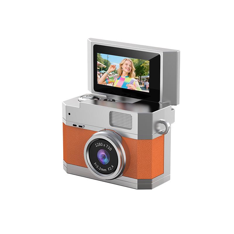 Portable Retro Mini HD Camera with Flip Screen for Outdoor Parties