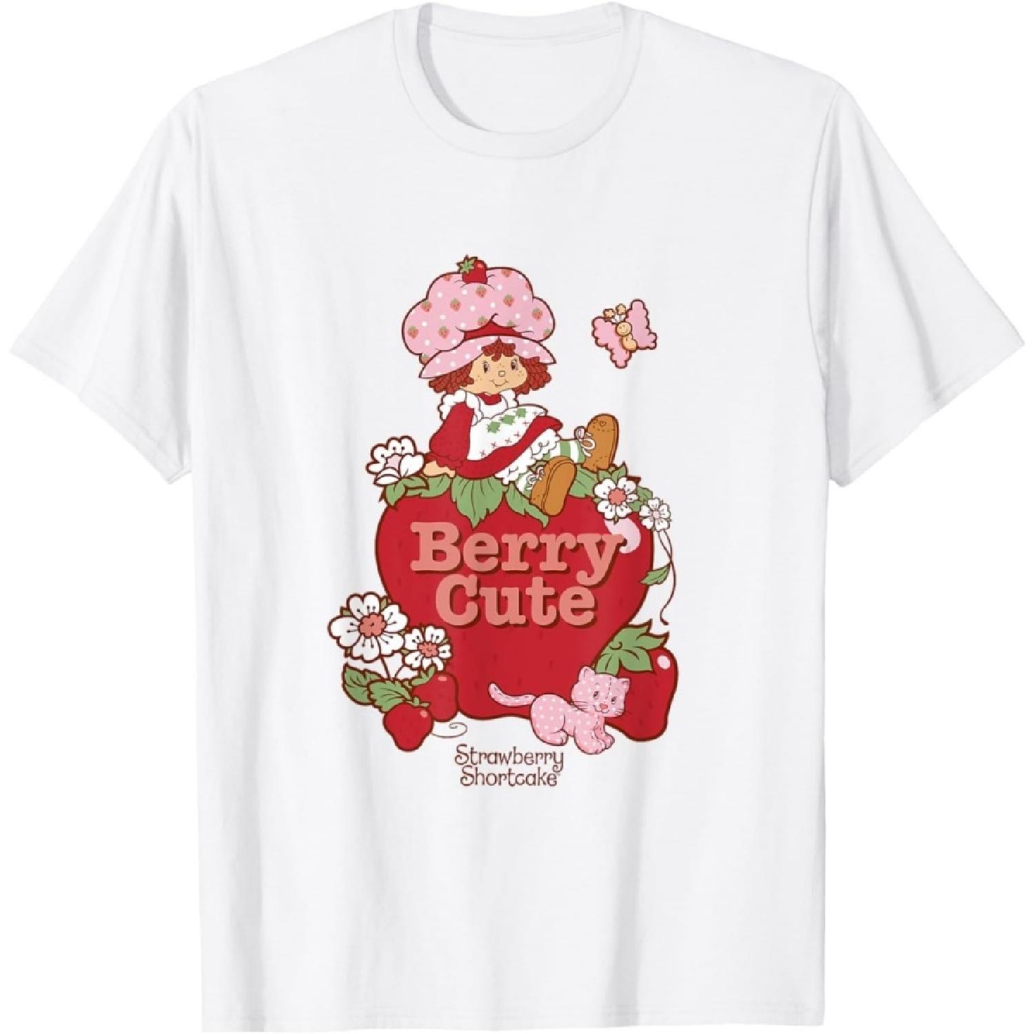 

TcSerEinlO Полуничний Бісквітний Торт Вінтажний Ягідний Милий Садовий Друг Футболка(1) XXXXXL білий