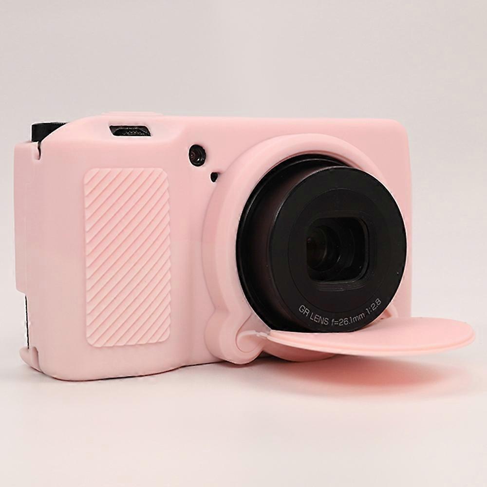 For Ricoh GR IIIx GR III Camera Cover Anti-Scratch Silicone Protective Case - Smoky Pink