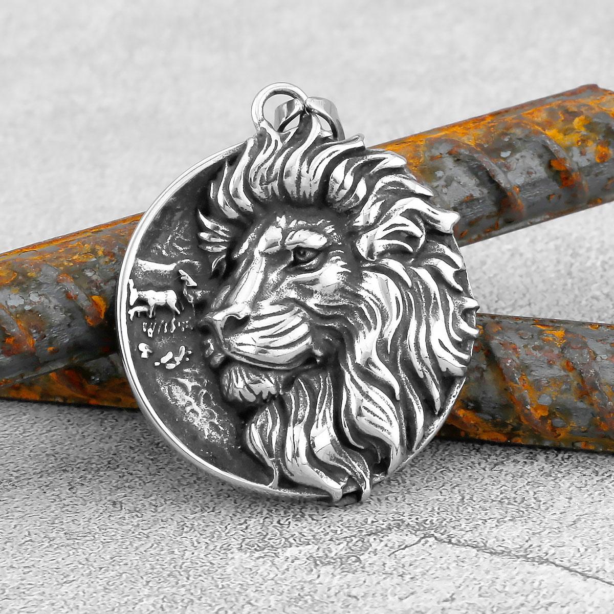 Нержавеющая сталь Viking Лев Ожерелье Нордический Один Амулет Подвеска для Мужчин Модные Ювелирные Изделия Вечеринки Аксессуары