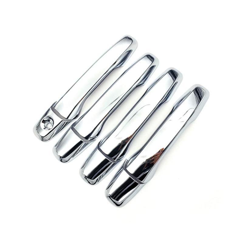 Door Handle Cover For Ford Explorer U502 2011~2018 Classic carbon Black Smart Stickers Trim Car Decorate Exterior