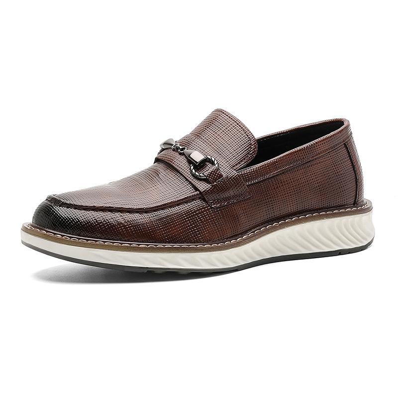 

New Arrival Male Loafers Hot-selling Men s Casual Shoes Anti-Slip Slip-On Flats Comfortable Leather Driving Shoes Soft Moccasins 39 коричневый