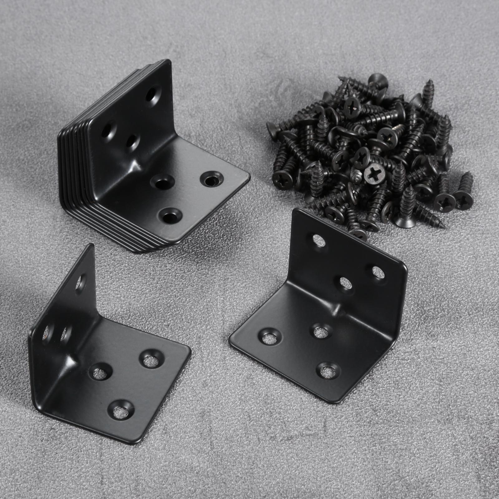 

10PCS 38x30x1.5mm L Corner Brackets Stainless Steel Shelf Bracket Joint Right Angle Bracket Metal Corner Brace Shelf Supporter 38x30mm