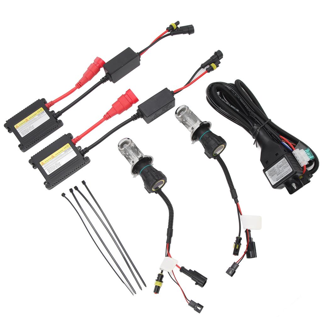 Xenon Scheinwerfer 5500LM H4 Xenon Birne 55W HID Xenon Birnen Kit für alle DC12V Autos 6000K Weiß