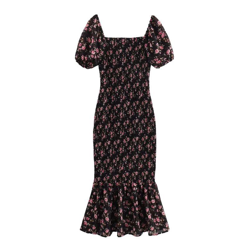 Kaslead New Arrival Women's Clothing Fashion Style Fashion Slim Fit Slimming Minimalist Print Fishtail Dress