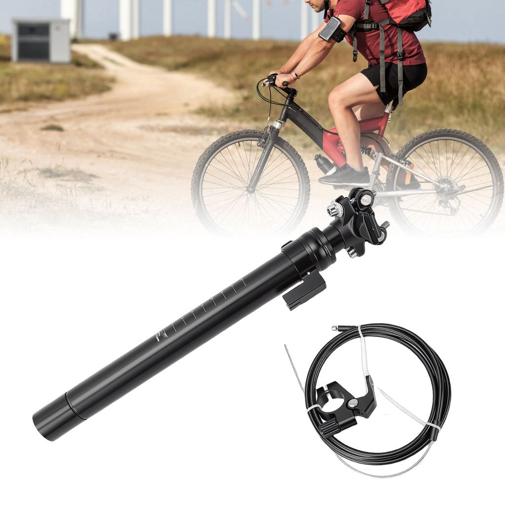 Bike Dropper Post 125mm Travel Aluminum Alloy Bike St Post and Cable Kit for Road Mountain Bikes