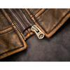 Chinese Size Vintage Men Leather Jacket Soft Genuine Cowhide Spring Autumn