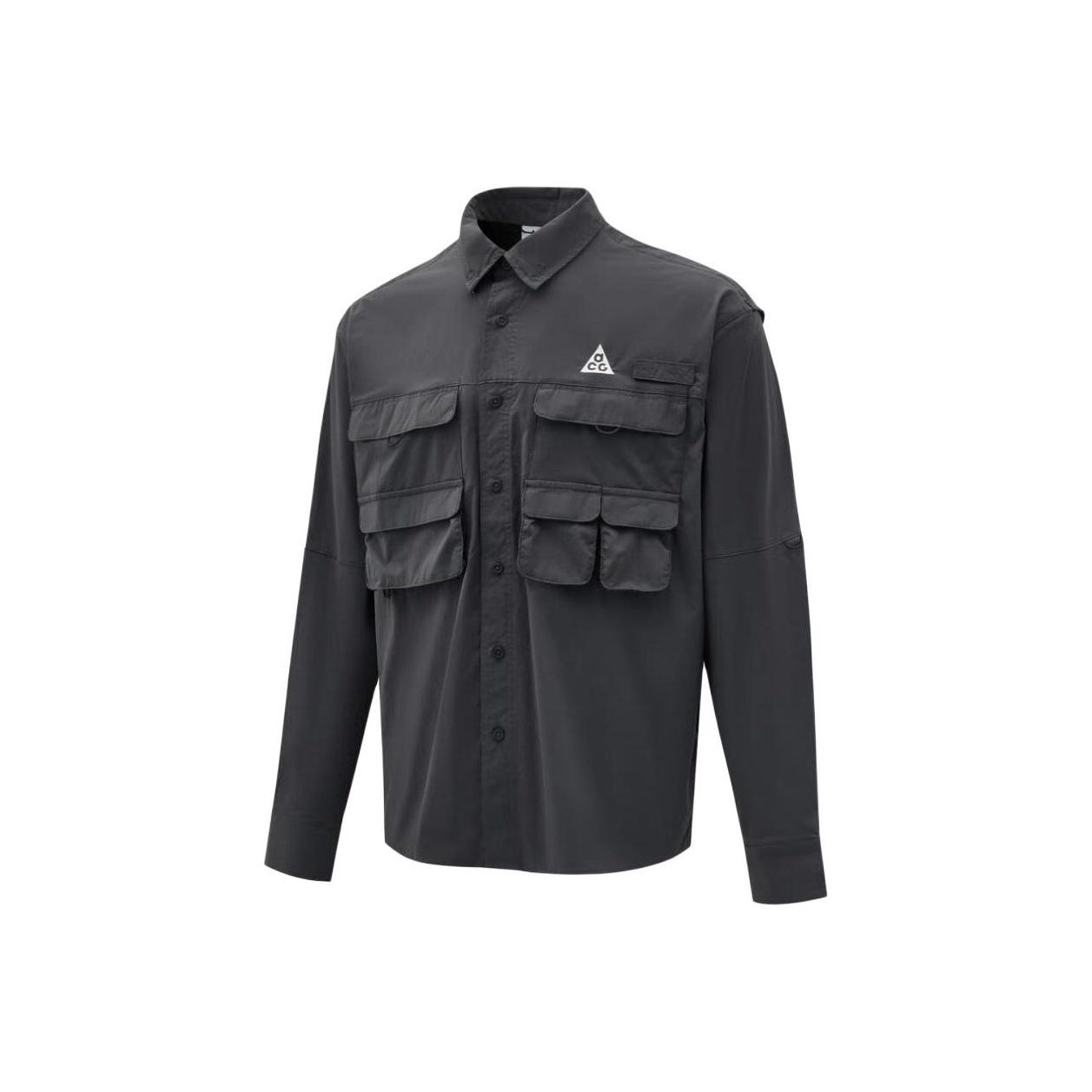 Серия Nike ACG As U Dfadv Uv Orb Удобная рубашка-поло с пуговицами и длинным рукавом Мужские рубашки HJ2466060 L