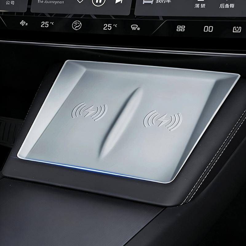 Washable Silicone Charging Pad Mat for Center Console Anti Slip Surfaces Easy to Clean Enhances Car Aesthetics Materials