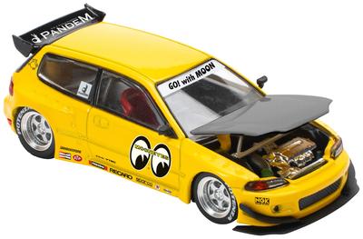 POP RACE X Enigma Pandem Civic EG6 Mooneyes Finished Model PRE0010 1/64 -