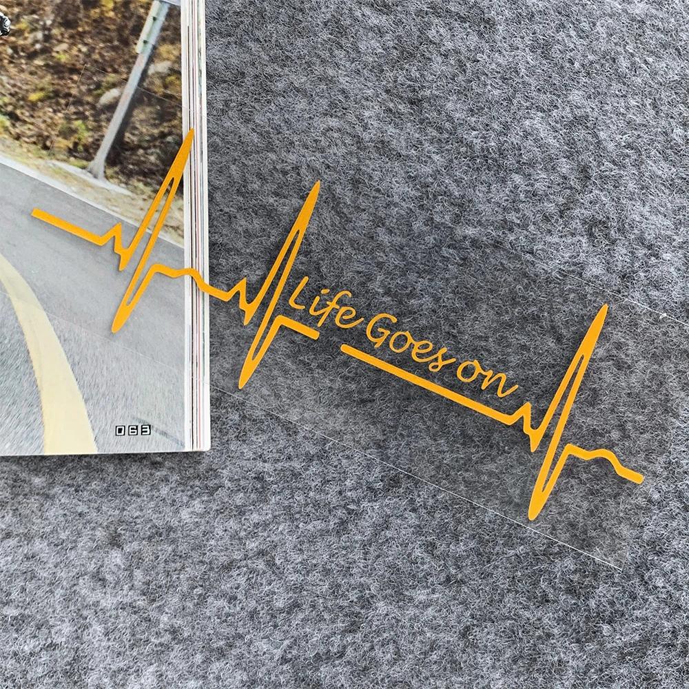 Heart Beat Trackpad Life Goes On Refletor Moto Stickers Motorcycle Scooter Body Fuel Tank Accessories Decals for Honda Vespa