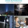 MODOAO Portable Flashlight with Metal 200 Lumens Penlight Tactical Torch with 2 AAA Batteries Pocket Portable Emergency Light Clip, Flashlight, Clip,