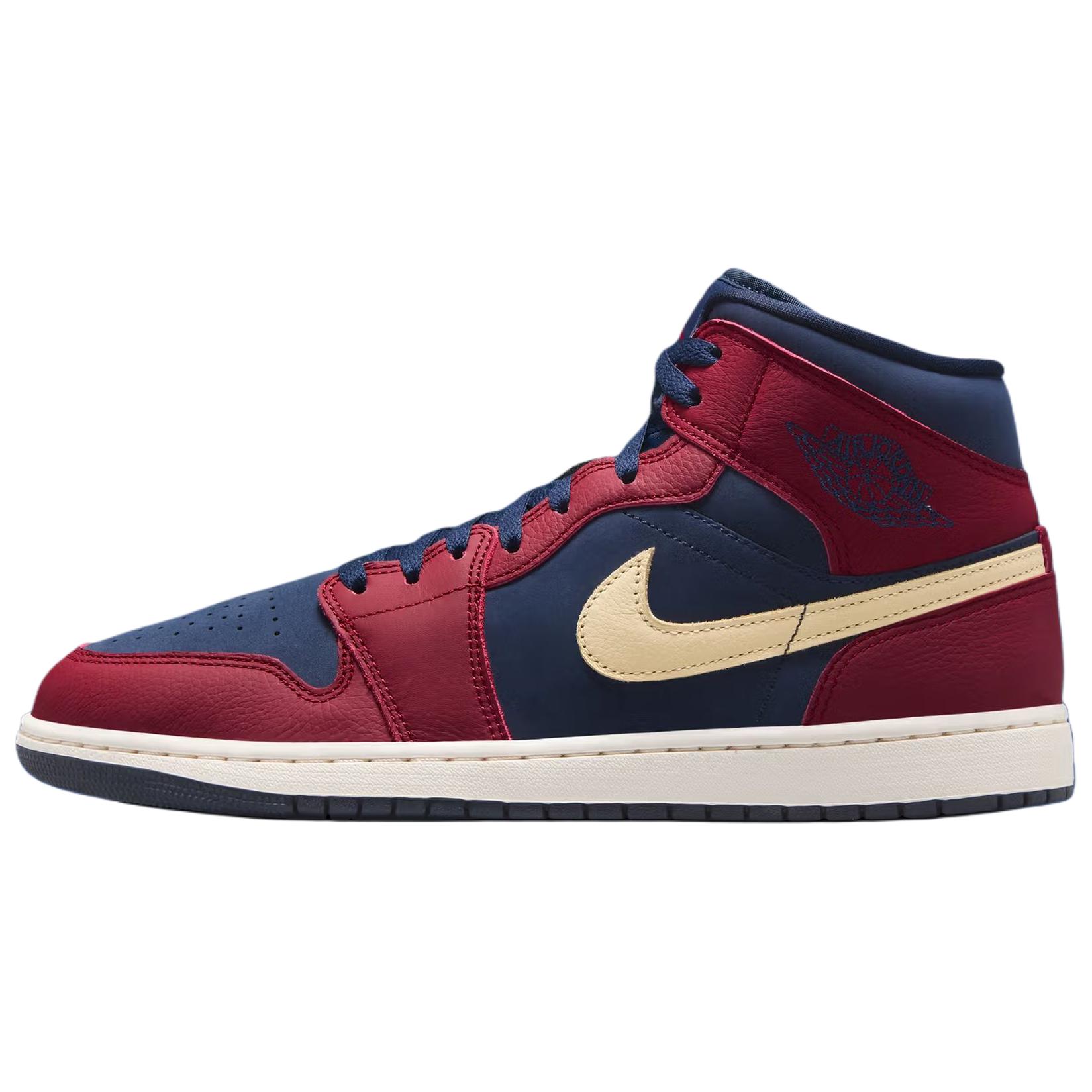 Jordan Men s Air Jordan 1 Mid SE Team Red Obsidian Pale Vanilla IO7449-600 EU 40.5
