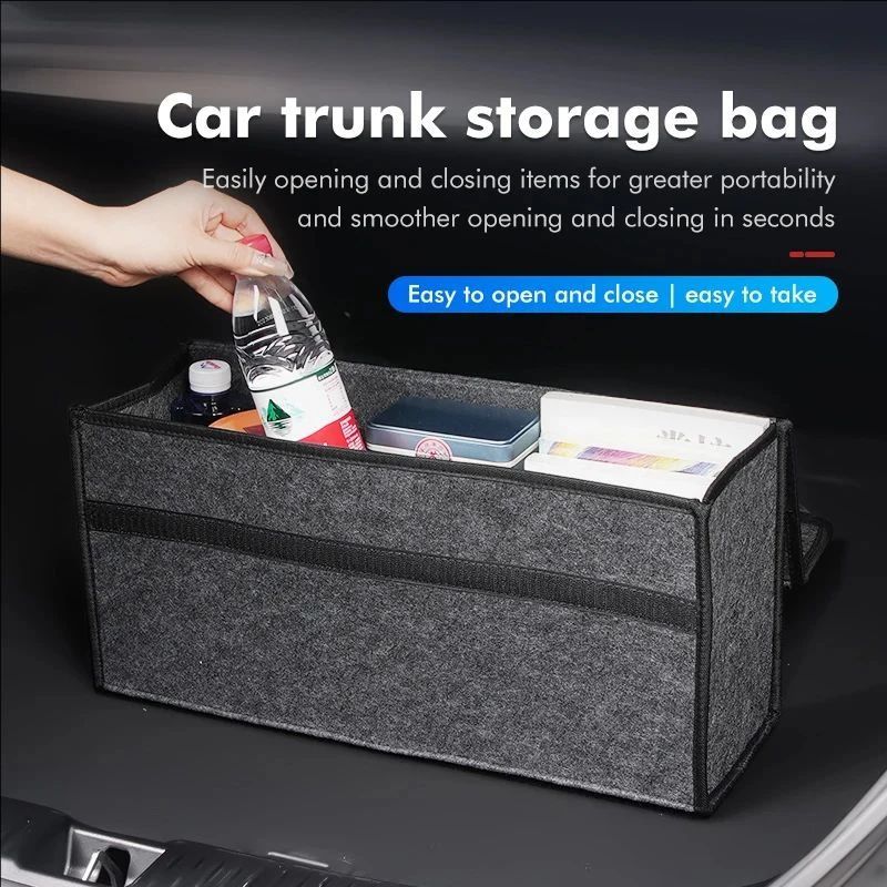 CTCE1 Car Trunk Organizer Box Large Capacity Folding Storage Bag For BMW E91 X5 E70 F11 E30 F31 X3 F25 E61 E83 X1 E53 E87 F40 /Sticker