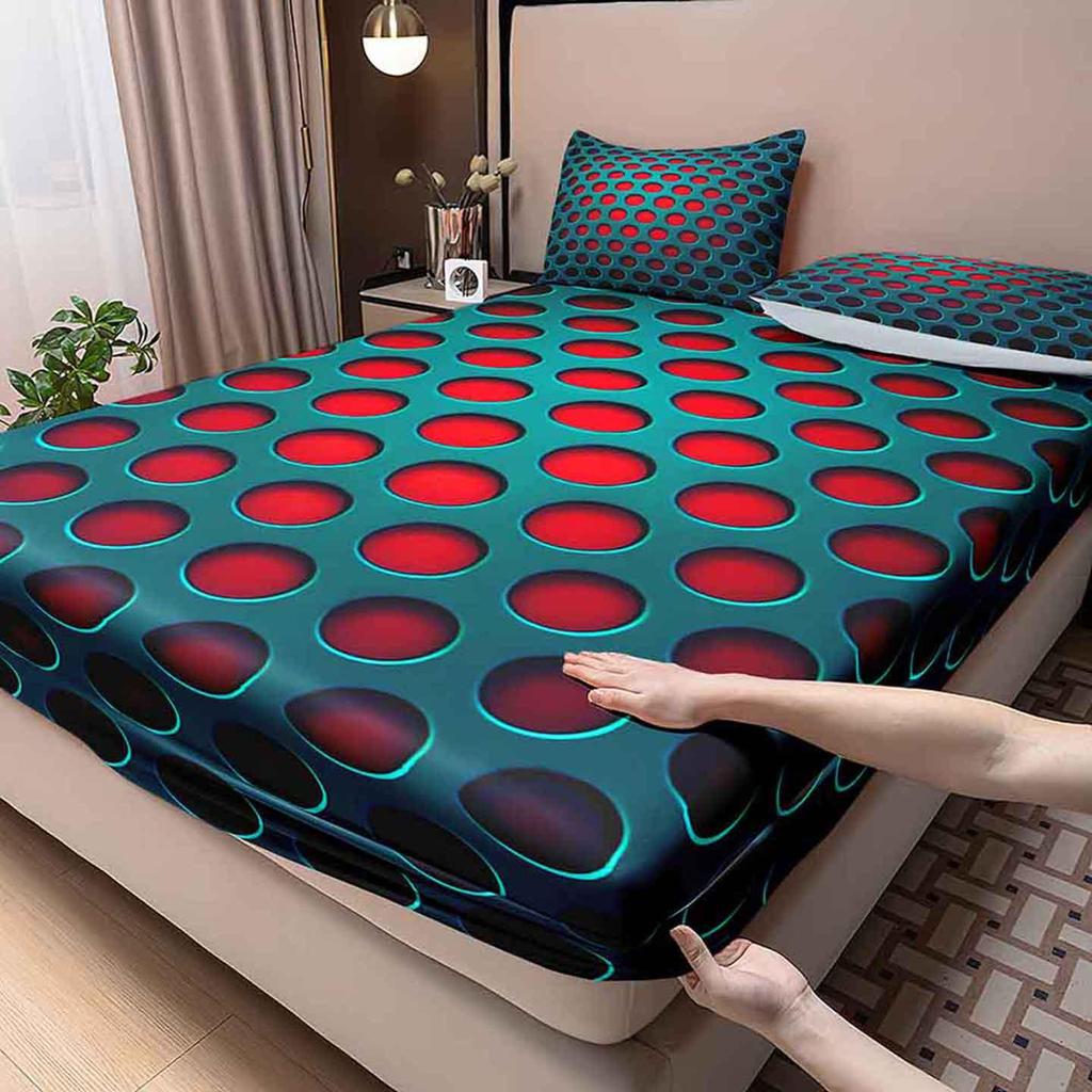 2025 Exclusive 5D Black Hole Digital Print Fitted Sheet & Pillowcase Set