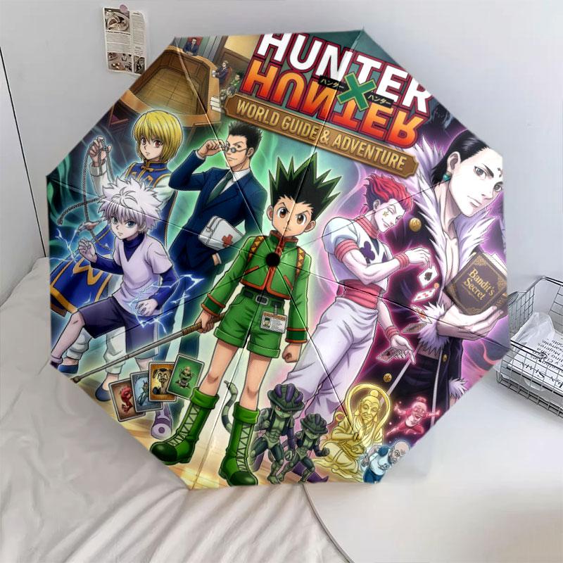 1 PC Automatic Folding Umbrella - Hunter X Hunter Pattern Portable Foldable Design With 8 Ribs Christmas Birthday Gifts