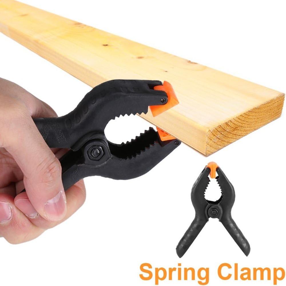 12pcs Black Spring Clamps Ridged Handle Woodworking Clamps Nylon Spring Clamps Balloon Arch
