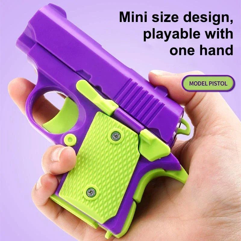 Mini Gravity Printing 1911 Children'S Toy Guns Model Fidget Toy for Kids Adults Stress Relief Toy Children Decompression Gift
