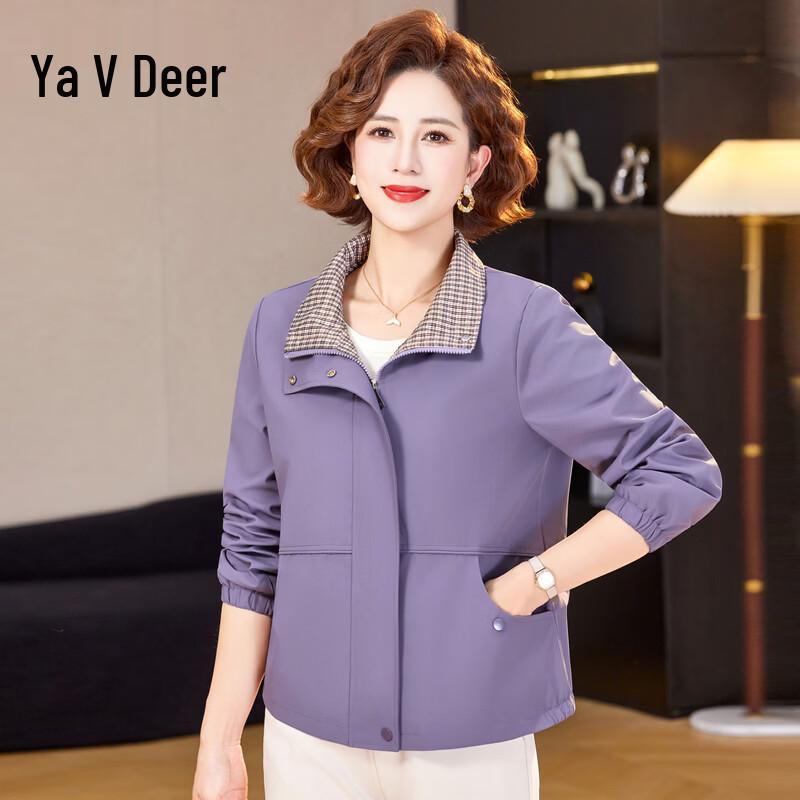 Yalu Women's Lapel Zip-Up Spring Jacket