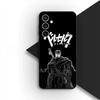 Berserk Cartoon Guts Phone Cover for Samsung Galaxy A07 A06 A05 A17 A16 A15 A25 A26 A27 A35 A36 A53 A54 A55 A57 Protective Case