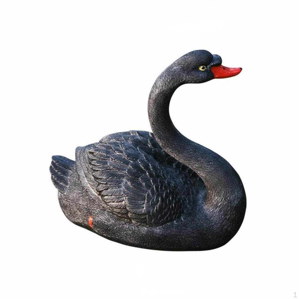 Buoyant Swan Statue Resin Material Figurine Weatherproof for Landscape Designers,