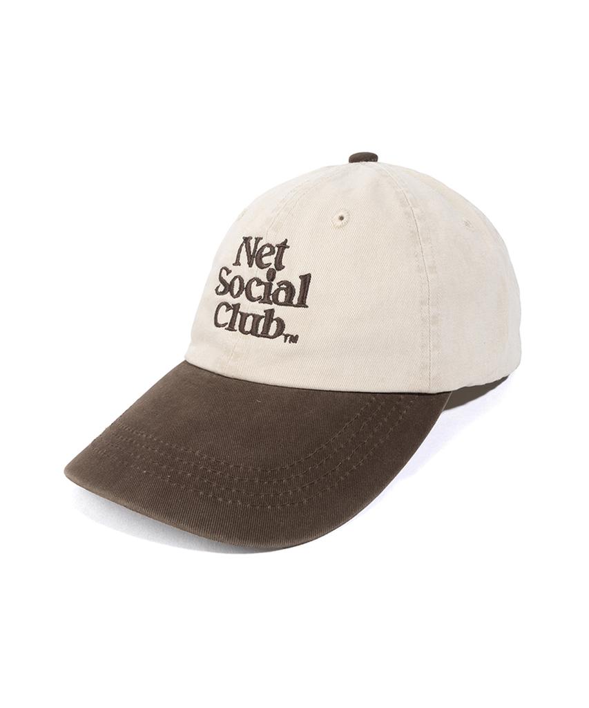NET SOCIAL CLUB Og Logo Tow-Tone Washed Cap (Brown)