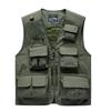 Summer Men Mesh Pockets Fishing Photography Breathable Vests Coats Men Outdoor Waistcoats Sleeveless Jackets