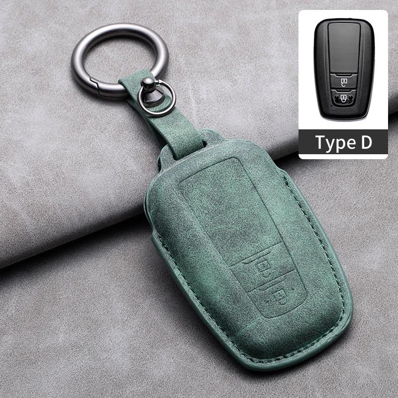 

Leather Car Key Case Cover Shell for Toyota Prius Camry Corolla CHR C-HR RAV4 2017 2018 2019 2020 Land Cruiser Prado GT86